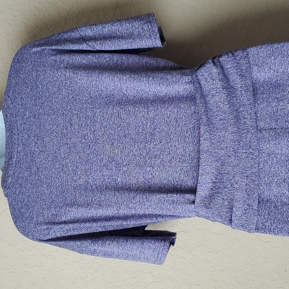 4/$30 **light blue and black heather pattern dress with cinch tie waist … - Picture 7 of 9